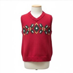 Gymboree Vintage Christmas/Holiday Vest boys 5T